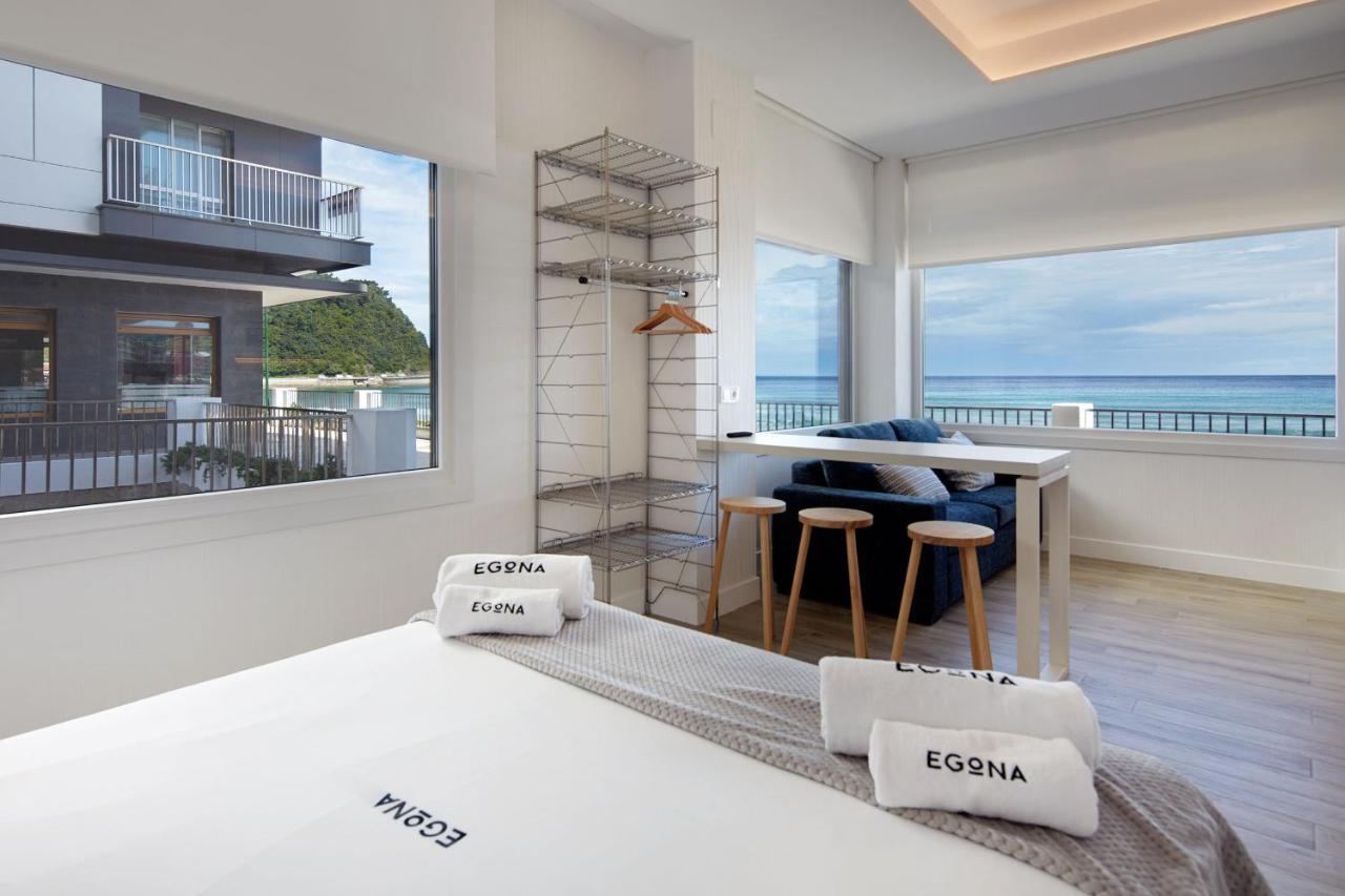 Apartamentos Egona Zarautz Sobre El Mar Bagian luar foto